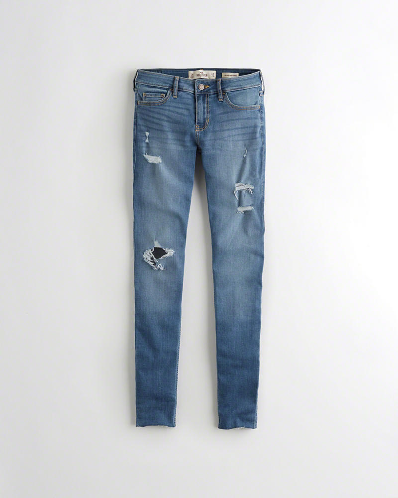 Jeans Hollister Donna Classic Stretch Basse-Rise Super Skinny Lavaggio Italia (700XBTIY)